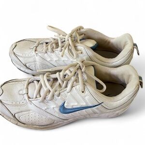 Nike White and Blue Women's Shoes